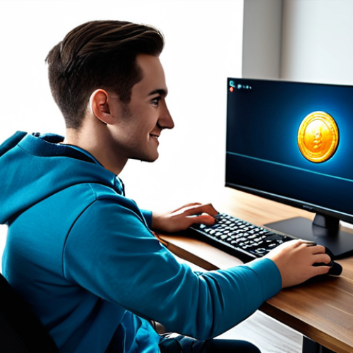 Home 17 A focused young adult gamer, fully clothed in comfortable, modest casual attire, is seated at a modern, well-lit gaming desk. Their attention is on a screen displaying a positive game achievement notification or a virtual medal. The expression conveys satisfaction, determination, and a sense of accomplishment. The background is a clean, contemporary home office with soft, ambient lighting. This image captures a moment of personal success and progress in a game, appropriate content, safe for work, family-friendly, fully clothed, perfect anatomy, correct proportions, well-formed hands, proper finger count, natural body proportions, professional photography, high quality.