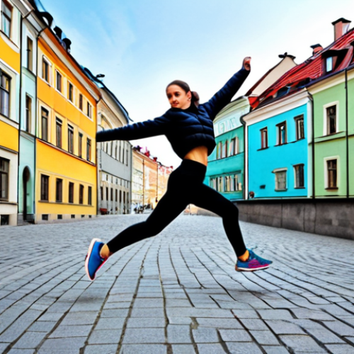Home 16 테일즈런너 상위 랭커 비법 - Parkour Master**
"A fully clothed, athletic woman in professional sportswear running a parkour cour...